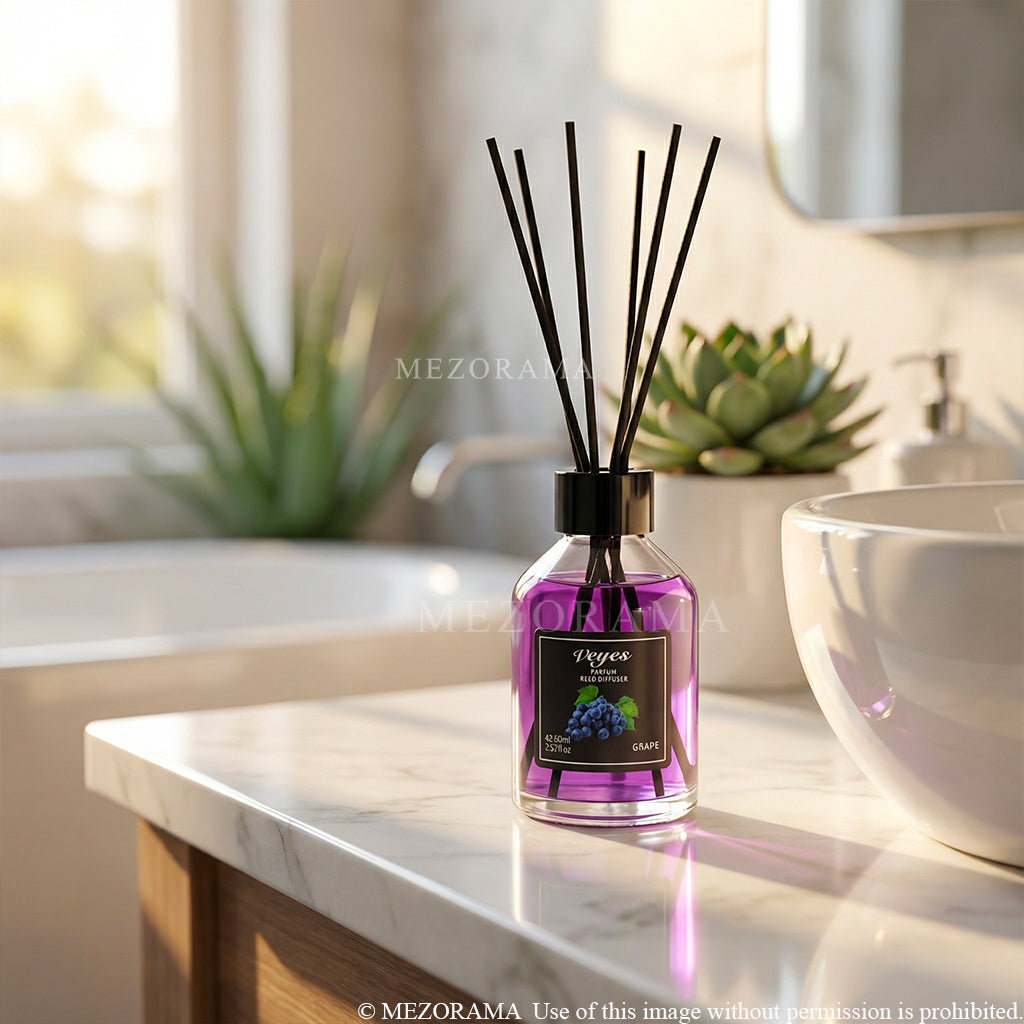 DIFFUSOREN Intensive Gourmand-Atmosphäre, Diffusor Veyes, Traube, Dekorativer Raumduft, 110ml