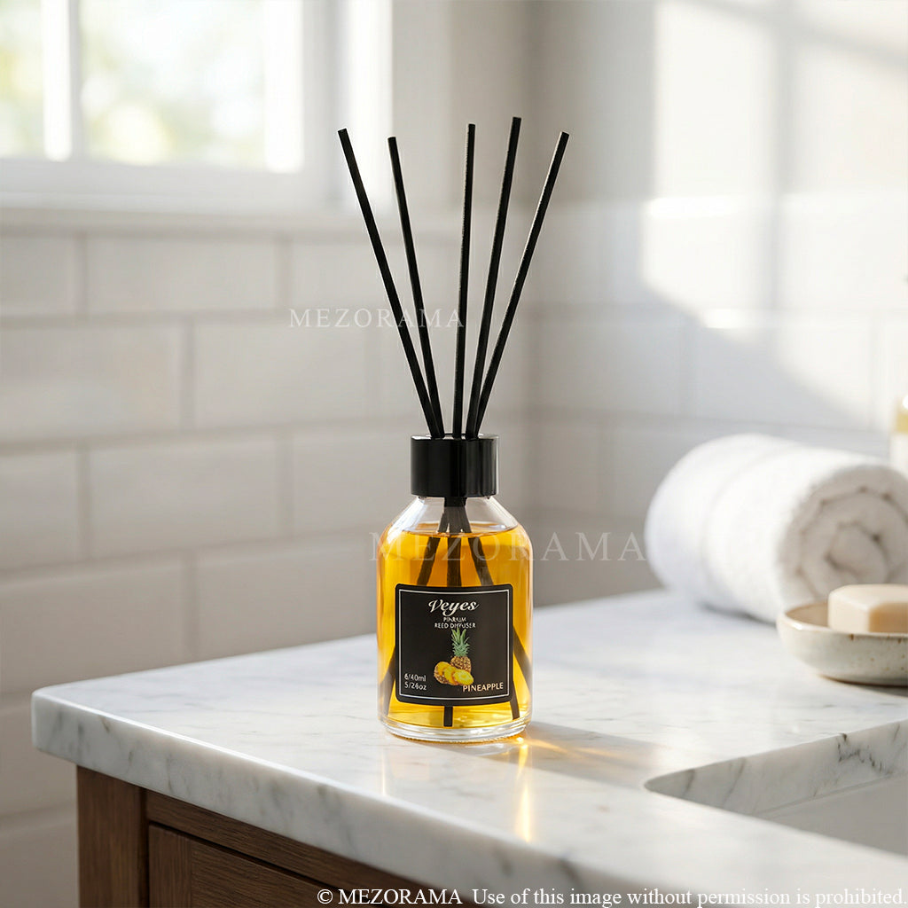 DIFFUSOREN Intensive Gourmand-Atmosphäre, Diffusor Veyes, Ananas, Dekorativer Raumduft, 110ml