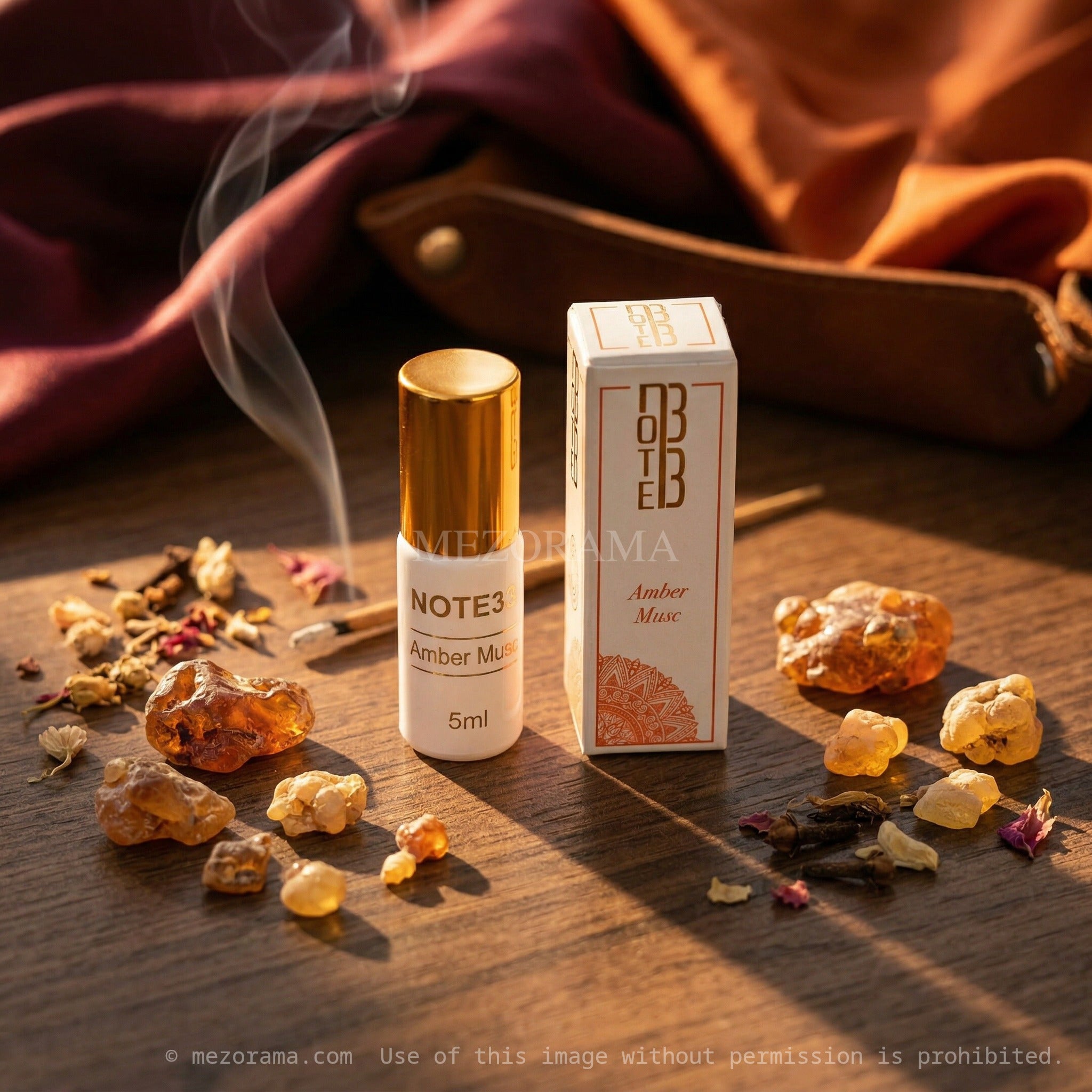 Parfum oriental intense, Amber Musc NOTE33, Extrait de Parfum Roll-on, 5ml