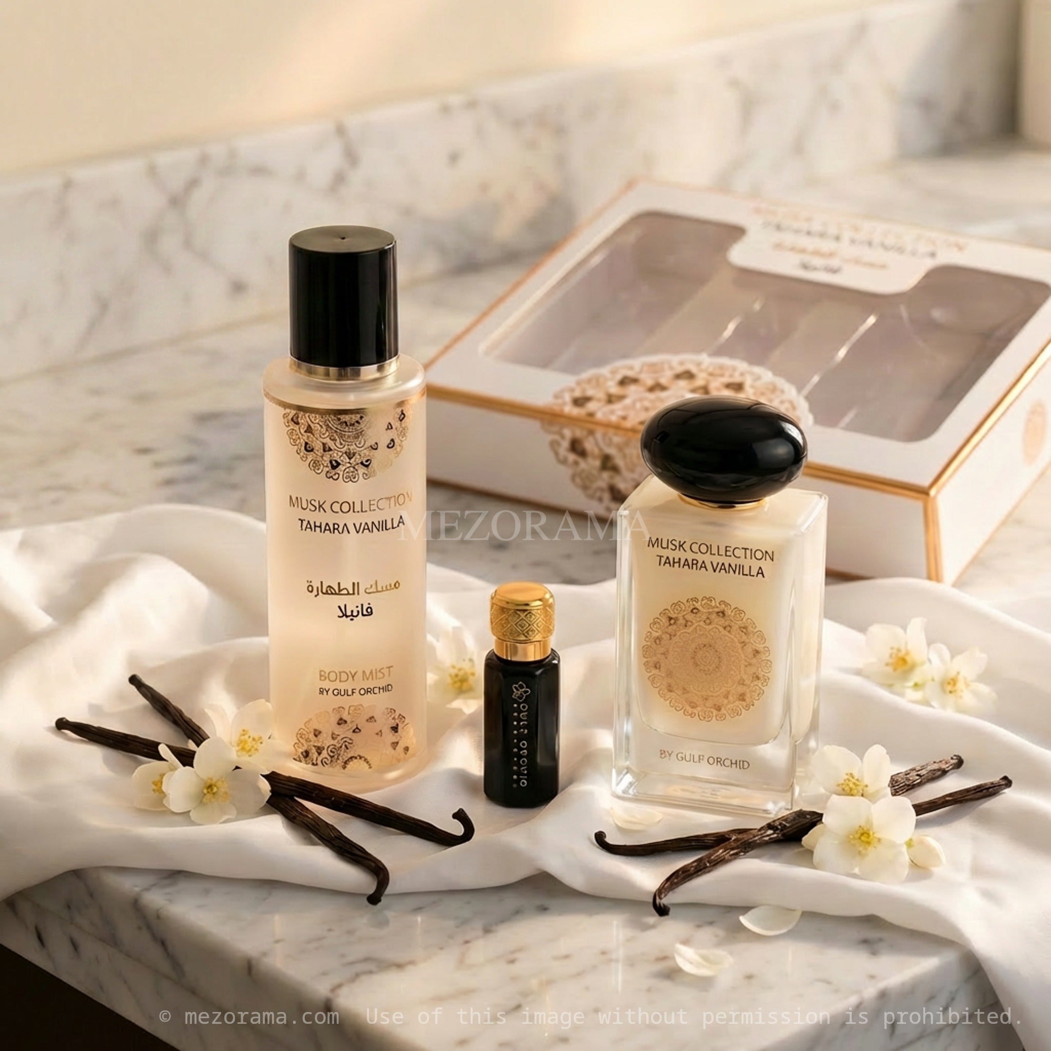 Senteur pure et vanillée, Musk Collection Tahara Vanilla Gulf Orchid, Coffret Cadeau Parfum 3 Pièces