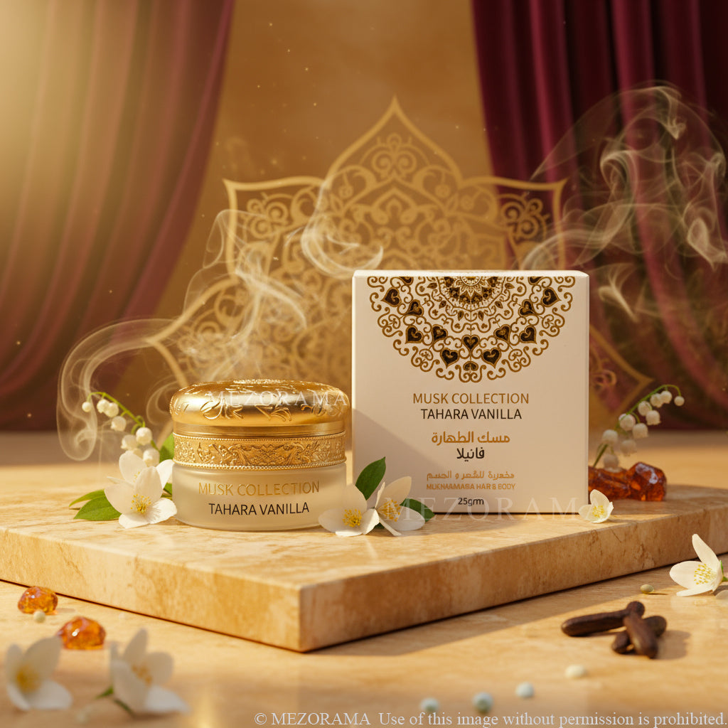 Musc Vanille -Collection Tahara Vanilla- BAUME Corps et cheveux Parfumé - Musk Collection - 25grm