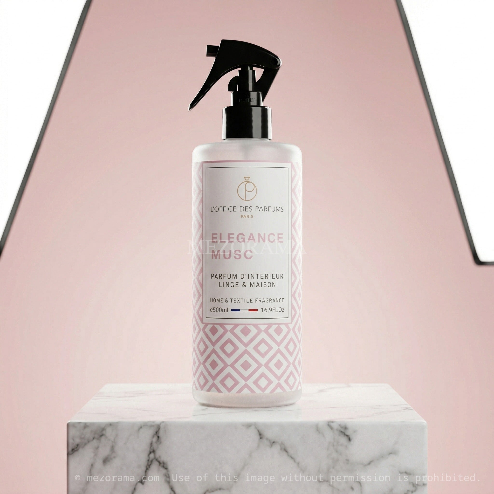 Parfum longue durée, Elegance Musc, Spray d'intérieur et linge, 500ml