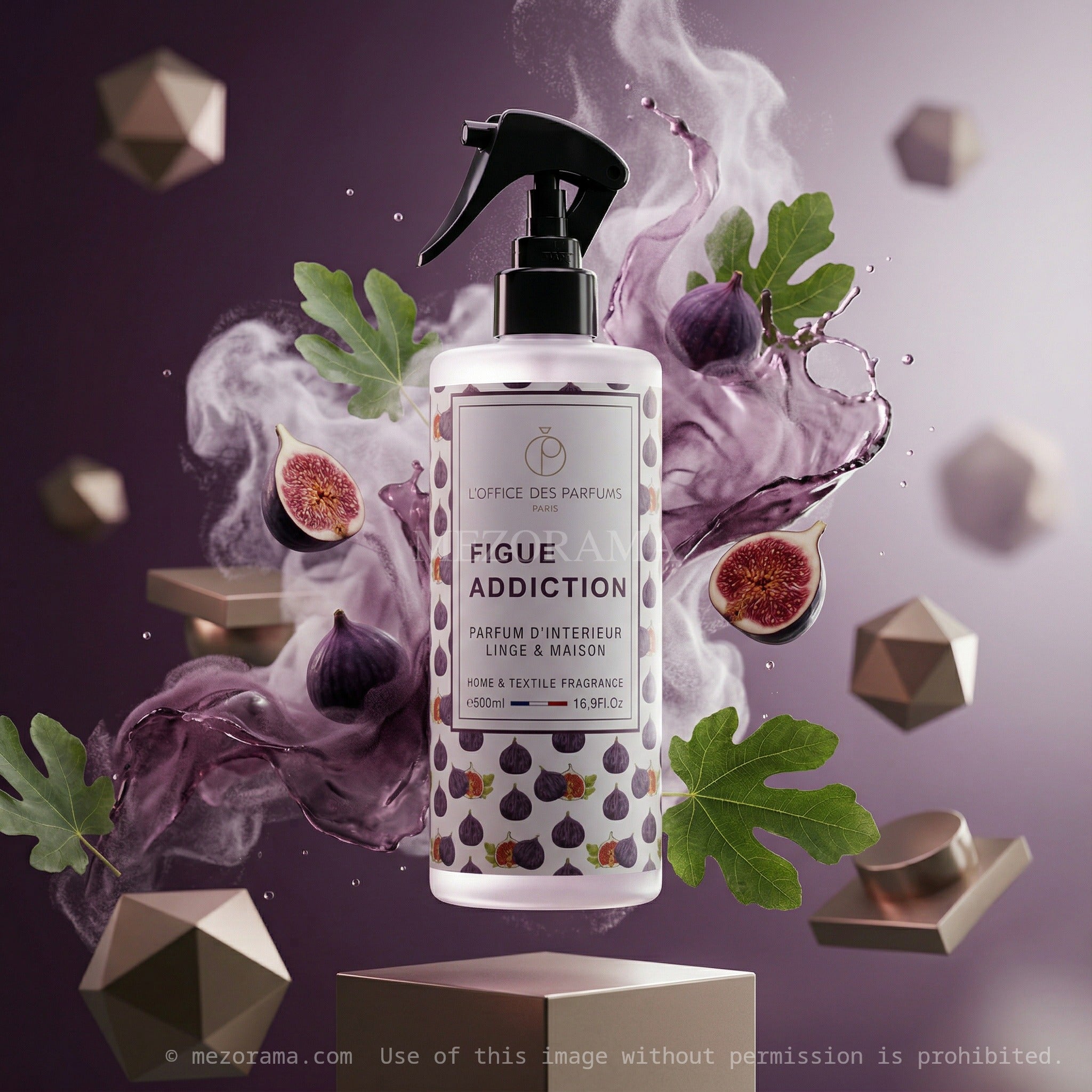 L'Office des Parfums Figue Addiction, Parfum d'intérieur et linge, 500ml