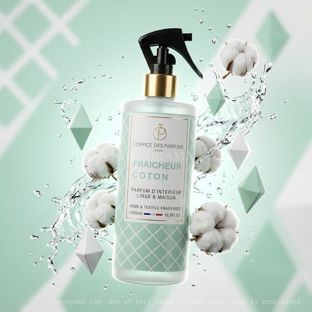 Parfum linge propre, Fraîcheur Coton, Parfum d'intérieur, 500ml