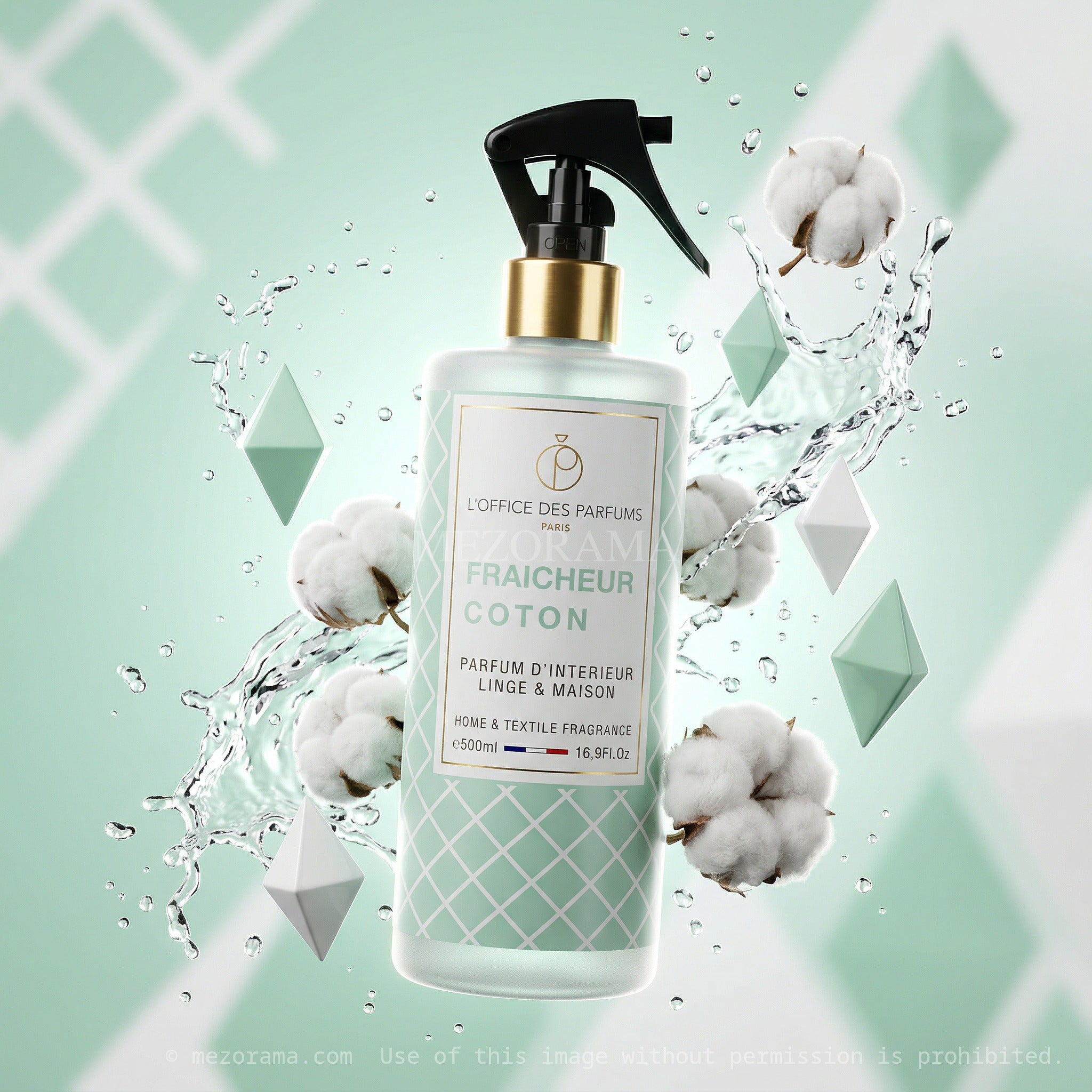 Parfum linge propre, Fraîcheur Coton, Parfum d'intérieur, 500ml