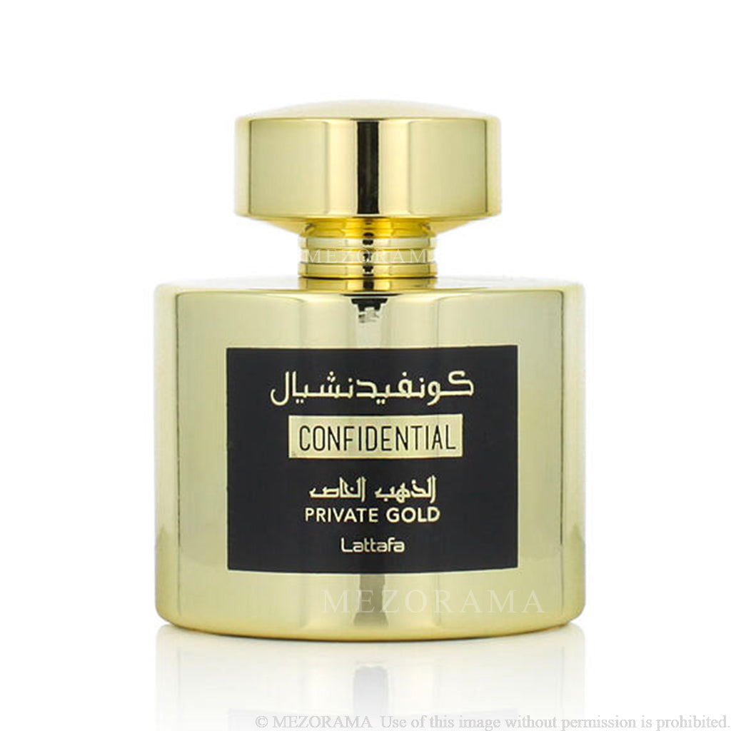 Parfum Fruité Exotique, Confidential Private Gold, Unisexe, Eau de Parfum, 100 ml