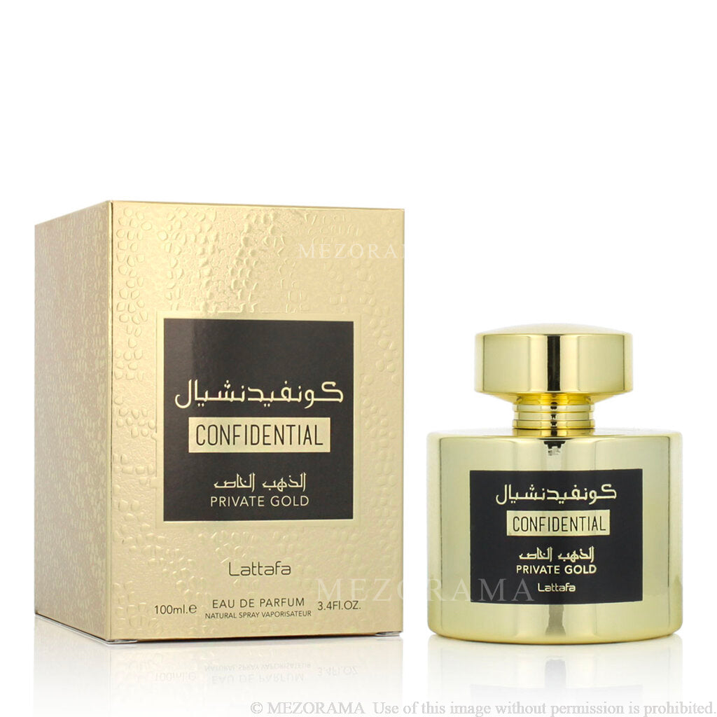 Parfum Fruité Exotique, Confidential Private Gold, Unisexe, Eau de Parfum, 100 ml