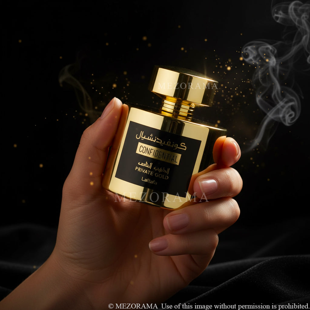 Parfum Fruité Exotique, Confidential Private Gold, Unisexe, Eau de Parfum, 100 ml
