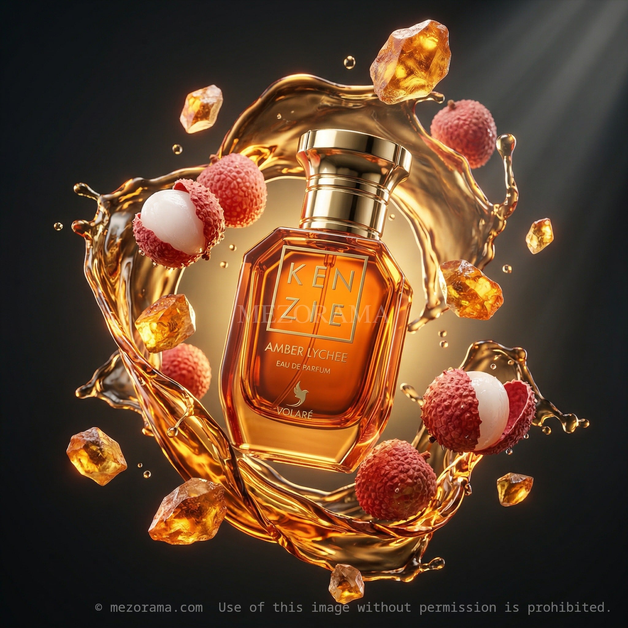 Sillage chaleureux et fruité, Kenzie, Amber Lychee, Eau de Parfum, 25ml