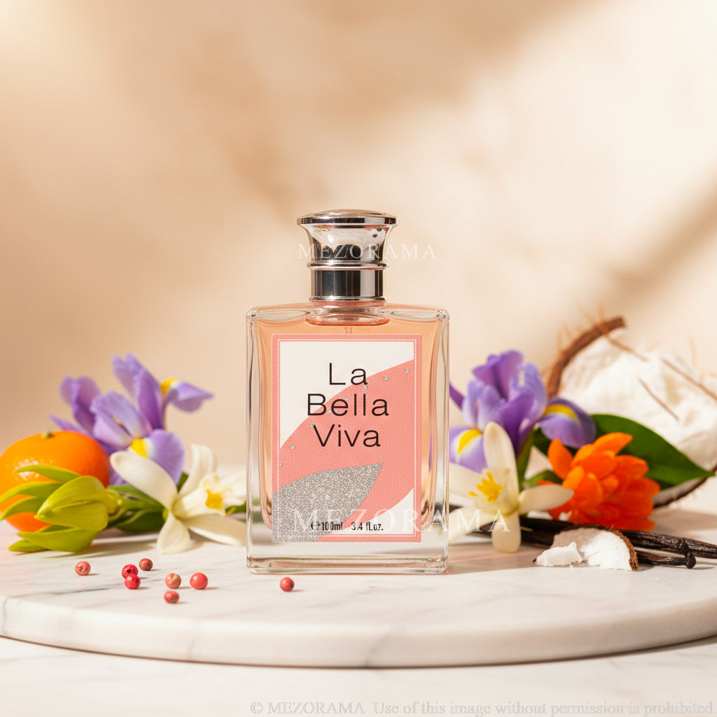 Floral Gourmand Addictif, LA BELLA VIVA, Sillage Radieux, Eau de Parfum, 100ml