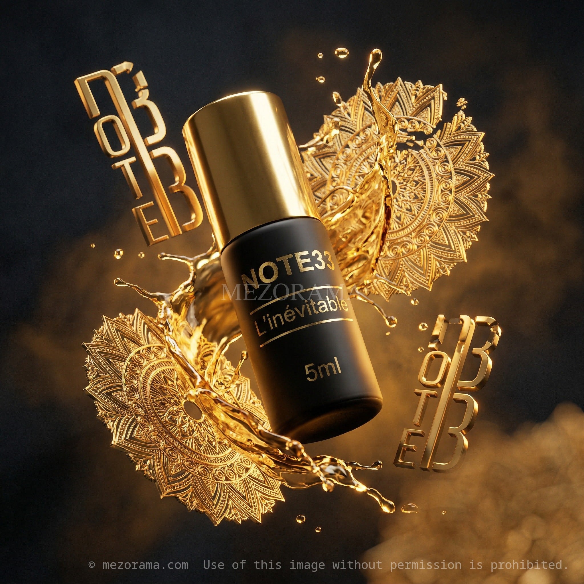 Sillage luxueux persistant, L'Inévitable NOTE33, Roll-on, Extrait de parfum, 5ml