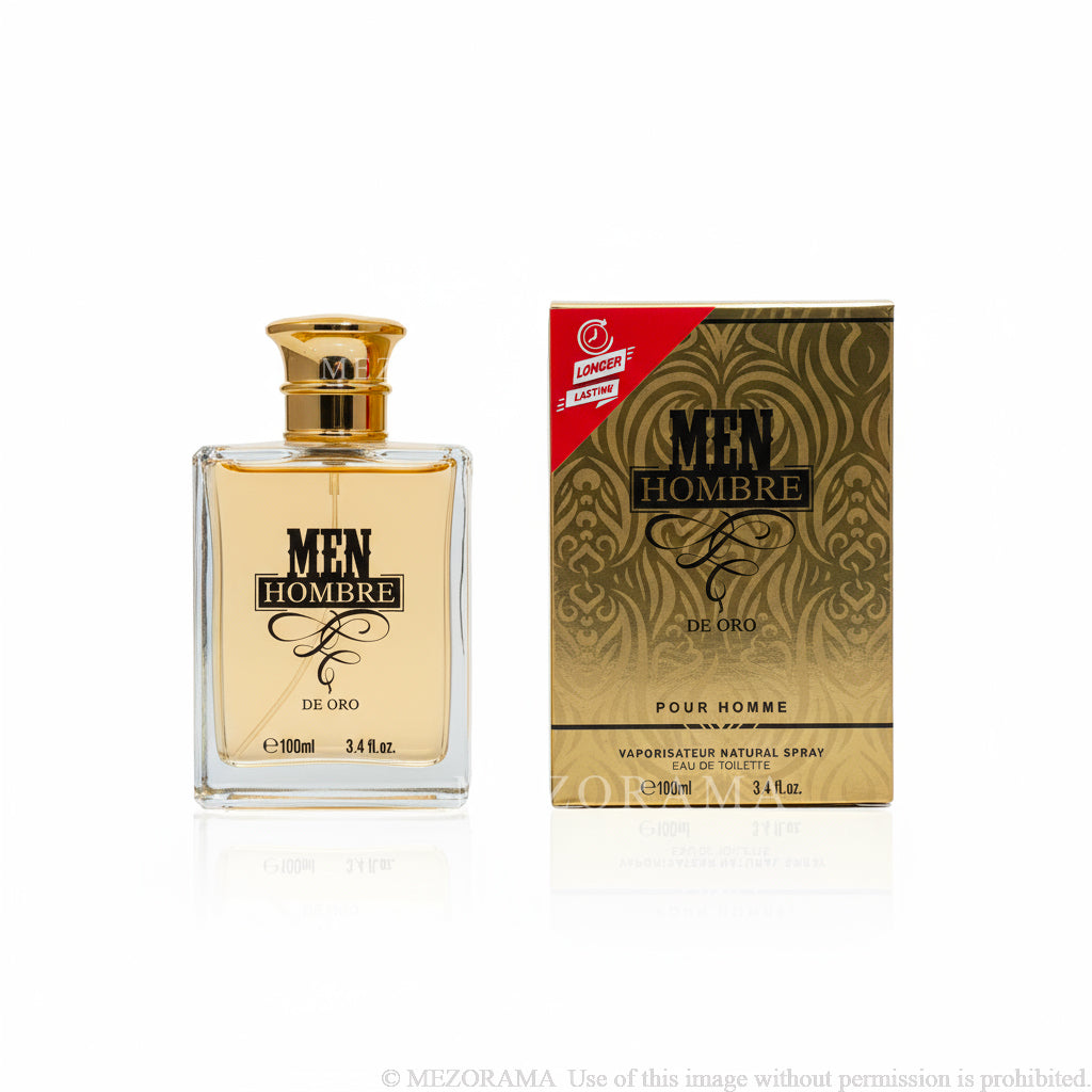 Projection Longue Durée, MEN HOMBRE DE ORO, Eau de Parfum, 100 ml