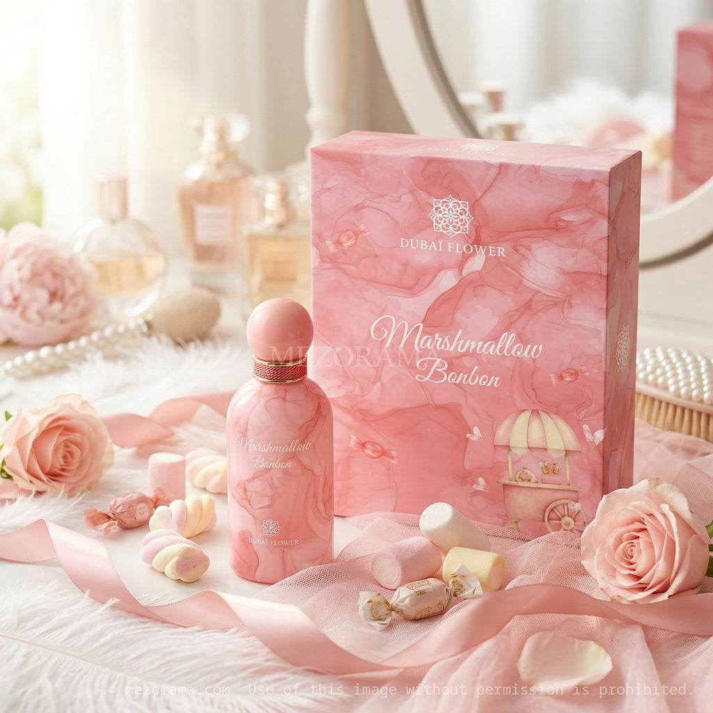 Sillage sucré irrésistible, Marshmallow Bonbon, Dubaï Flower, Parfum femme, 100ML