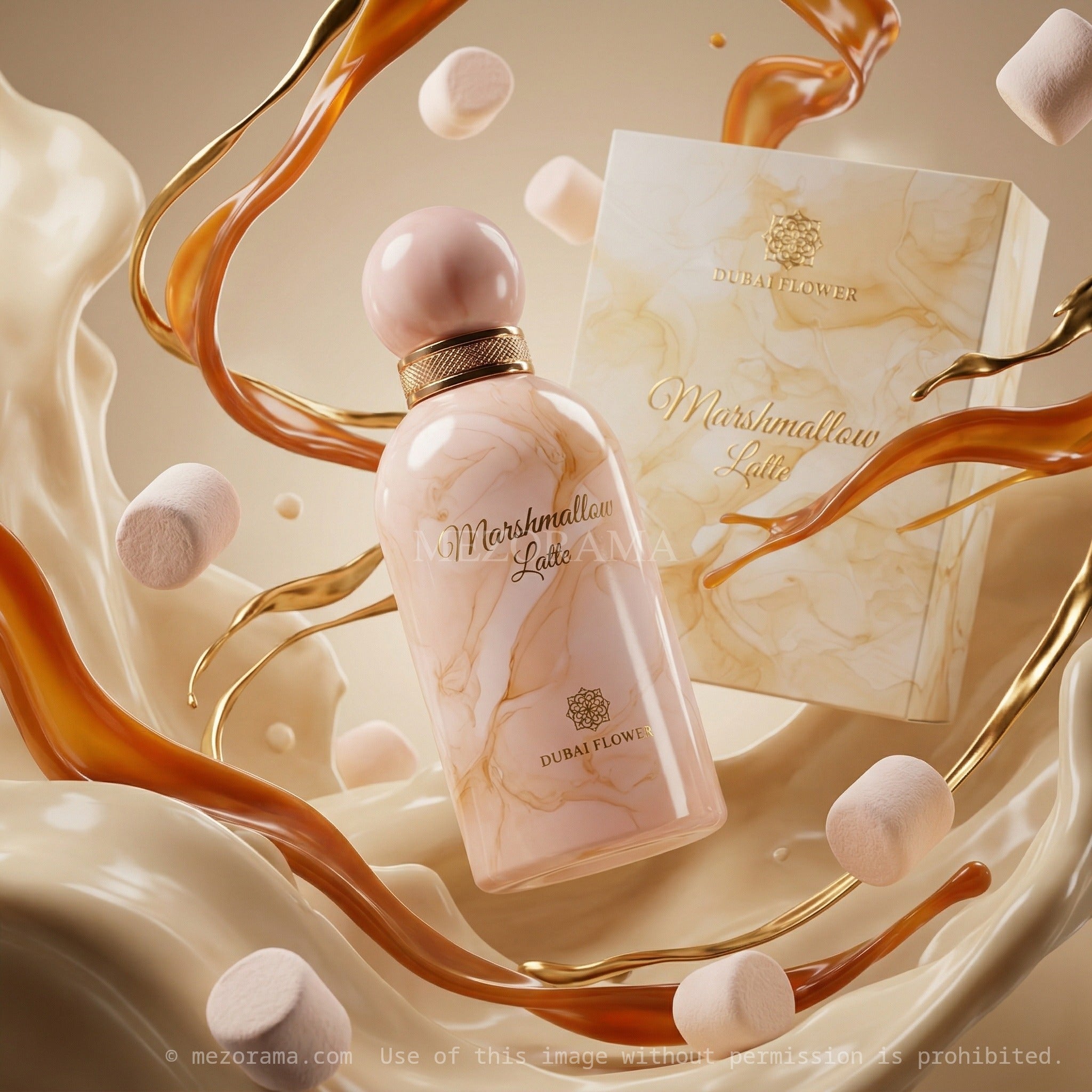 Parfum gourmand réconfortant, Marshmallow Latte, Dubaï Flower, Eau de Parfum,100ML