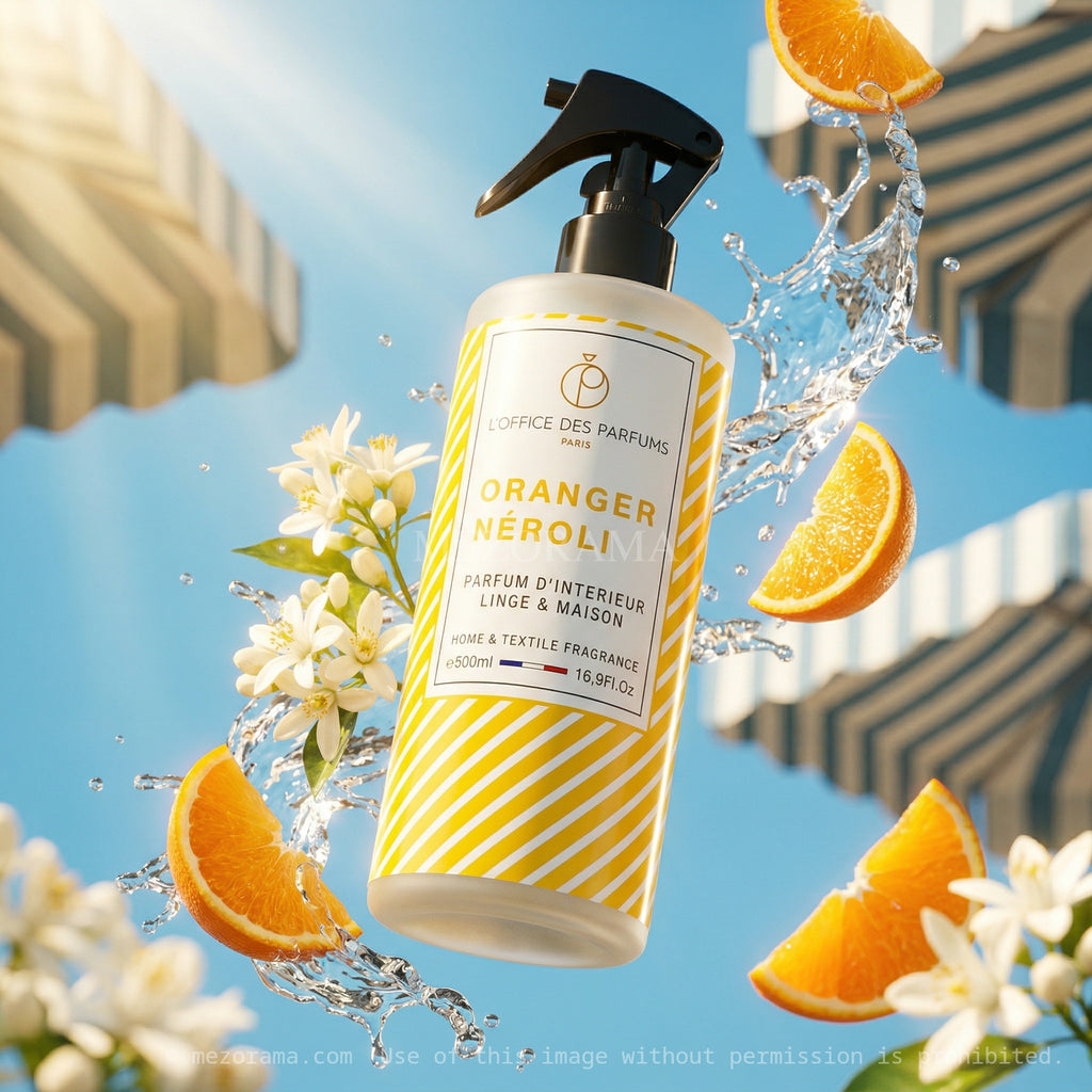 Parfum d'intérieur frais, L'Office des Parfums, Oranger Néroli, Spray textile et maison, 500ml