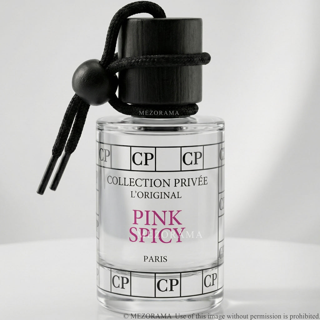 Parfum Voiture, Senteur Pink Spicy, Florale Épicée, Diffuseur Suspendu