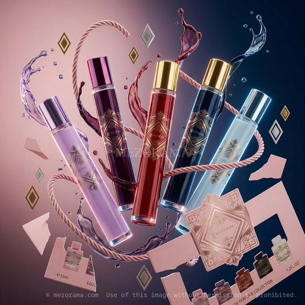 Coffret Cadeau Multi-Senteurs, Eau de Parfum Mystical, 5 Fragrances Assorties, Parfums Femme, 5x35ml