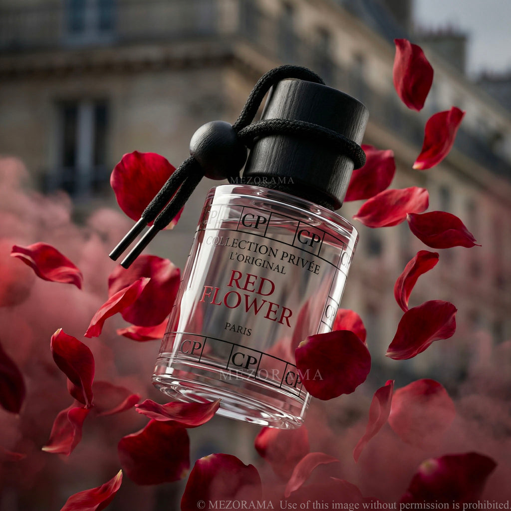 Parfum Voiture, Red Flower, Diffuseur Suspendu, 10ml
