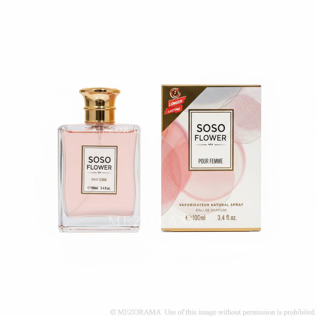 Floral Poudré Longue Tenue, SOSO FLOWER, Eau de Parfum, 100 ml