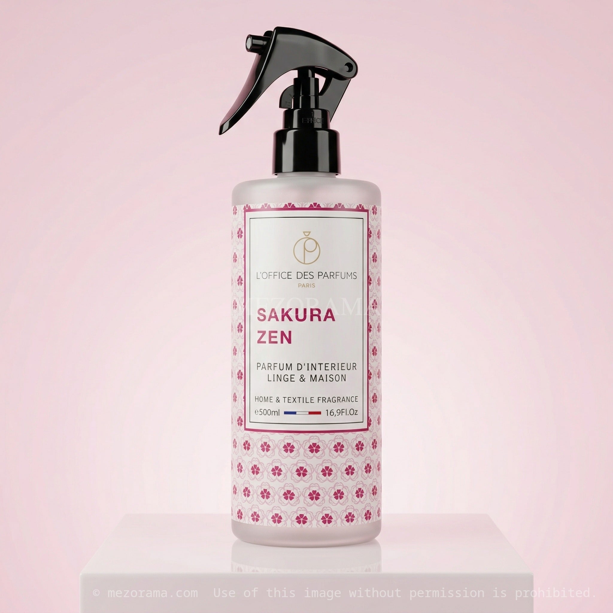 Fraîcheur florale apaisante, Sakura Zen L'Office des Parfums, Fleurs de Cerisier, Parfum d'intérieur et linge, 500 ml