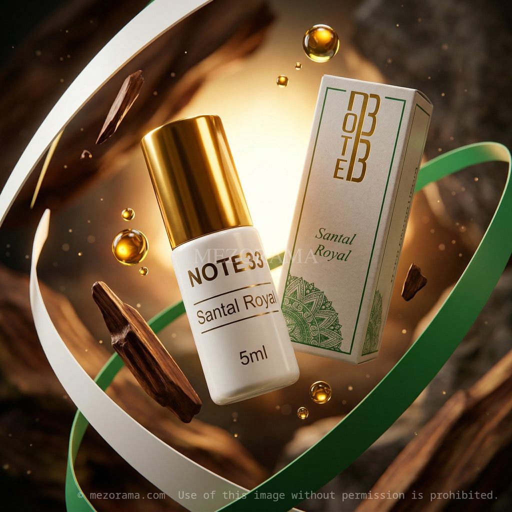 Essence boisée intense, Santal Royal NOTE33, Extrait de parfum roll-on, 5ml