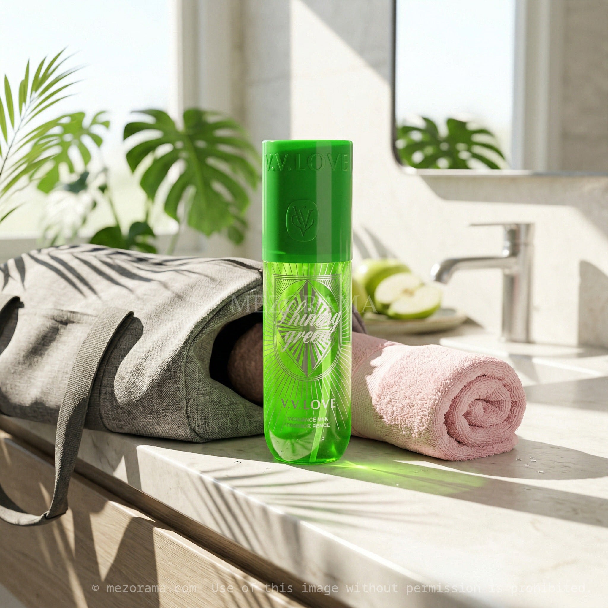 Fraîcheur vive et légère, V.V.LOVE, Shining Green, Brume parfumée pour le corps, 150ml