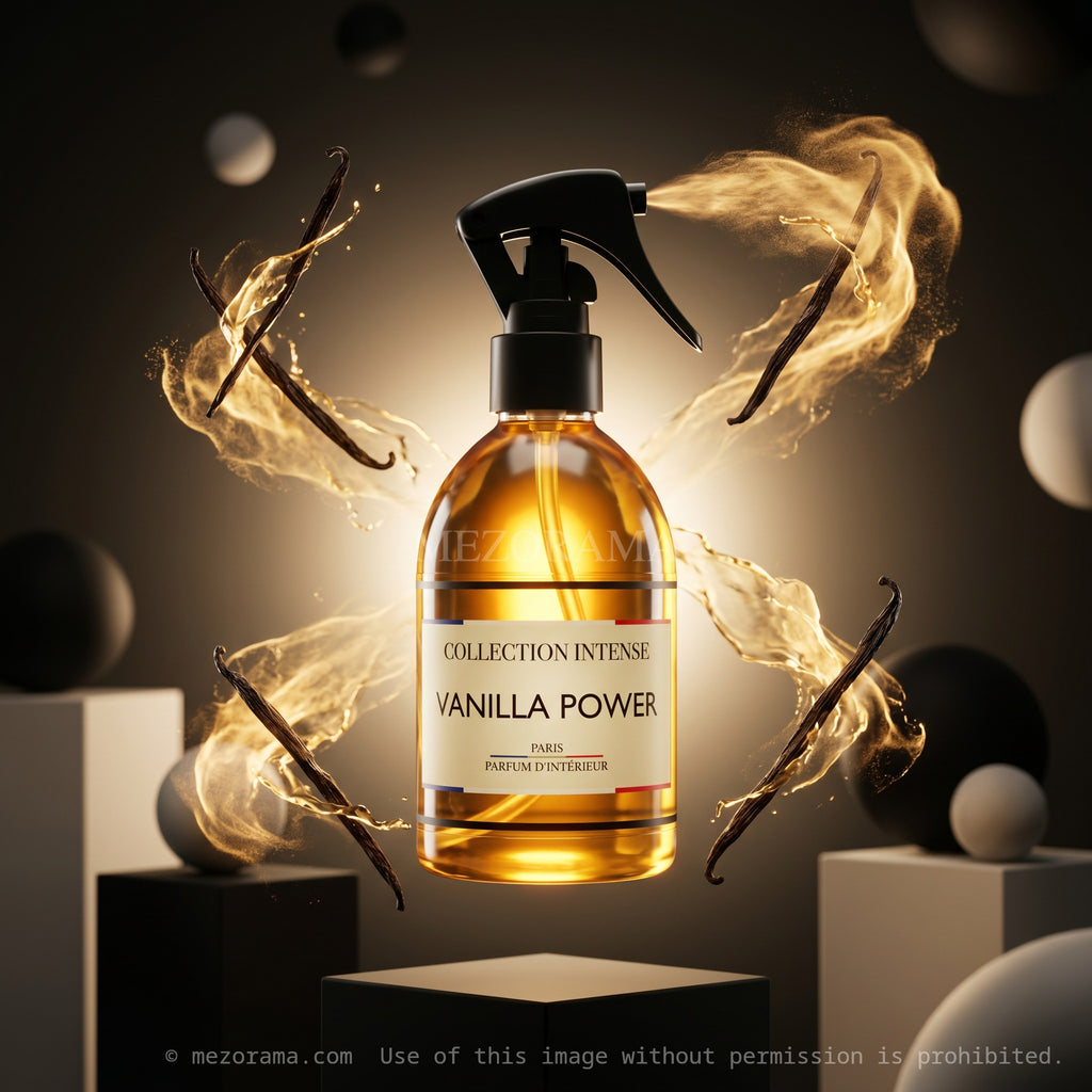 Parfum d'ambiance chaleureux, Collection Intense Vanilla Power, Vanille, Spray d'intérieur, 250ml