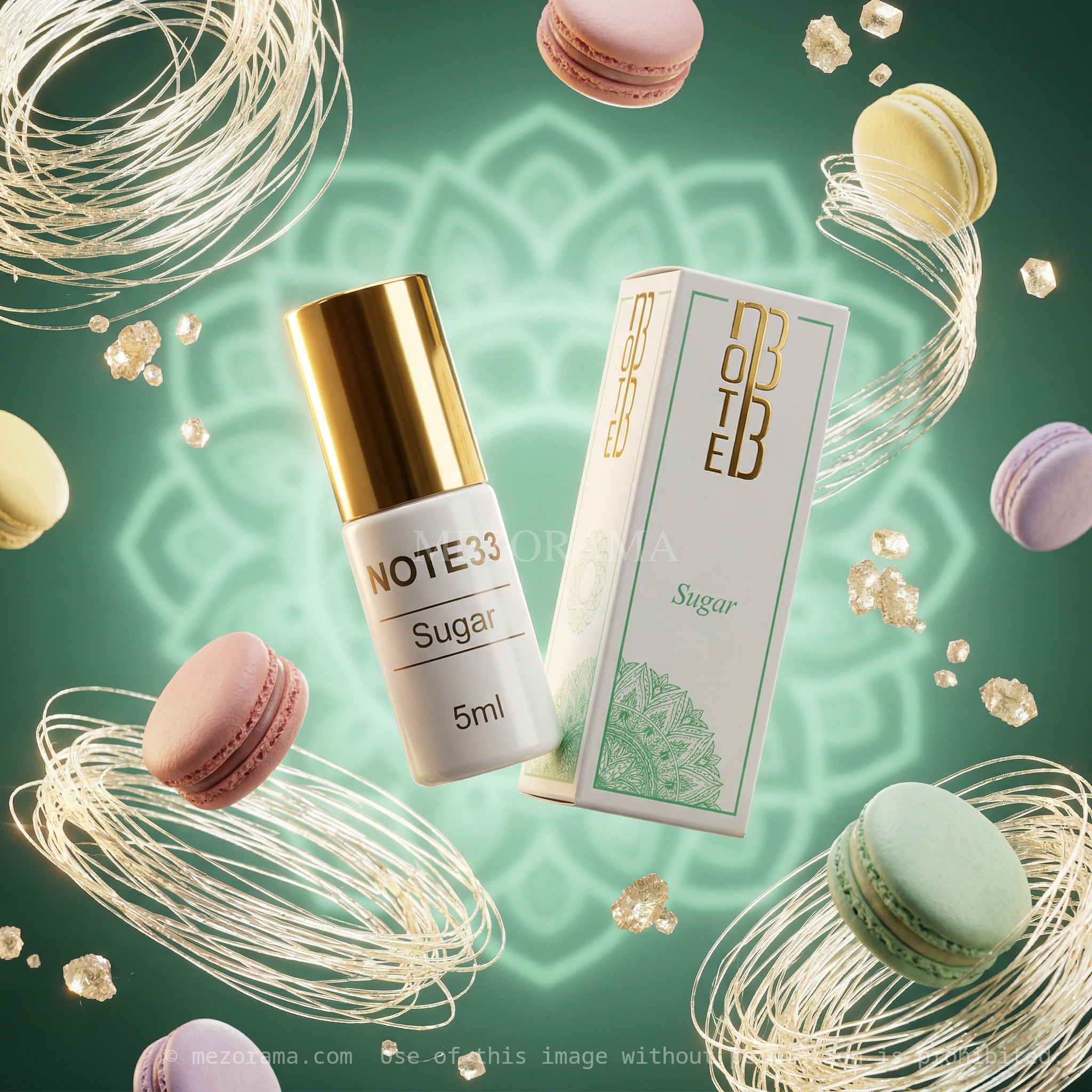 Parfum de poche gourmand, Sugar NOTE33, Roll-on, Extrait de parfum, 5ml