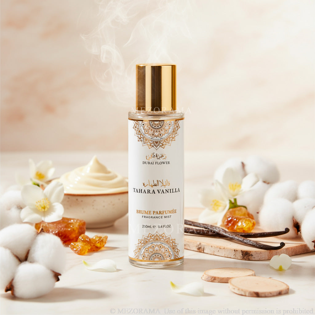 Musc Blanc Linge Frais, Tahara Vanilla, Brume Parfumée, 250 ML