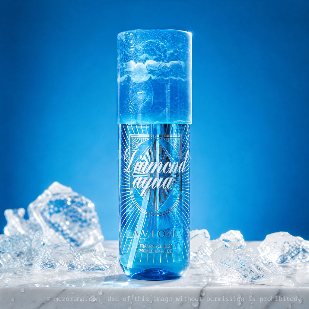 Fraîcheur aquatique intense, V.V.LOVE Diamond Aqua, Océan, Brume parfumée, 150ml