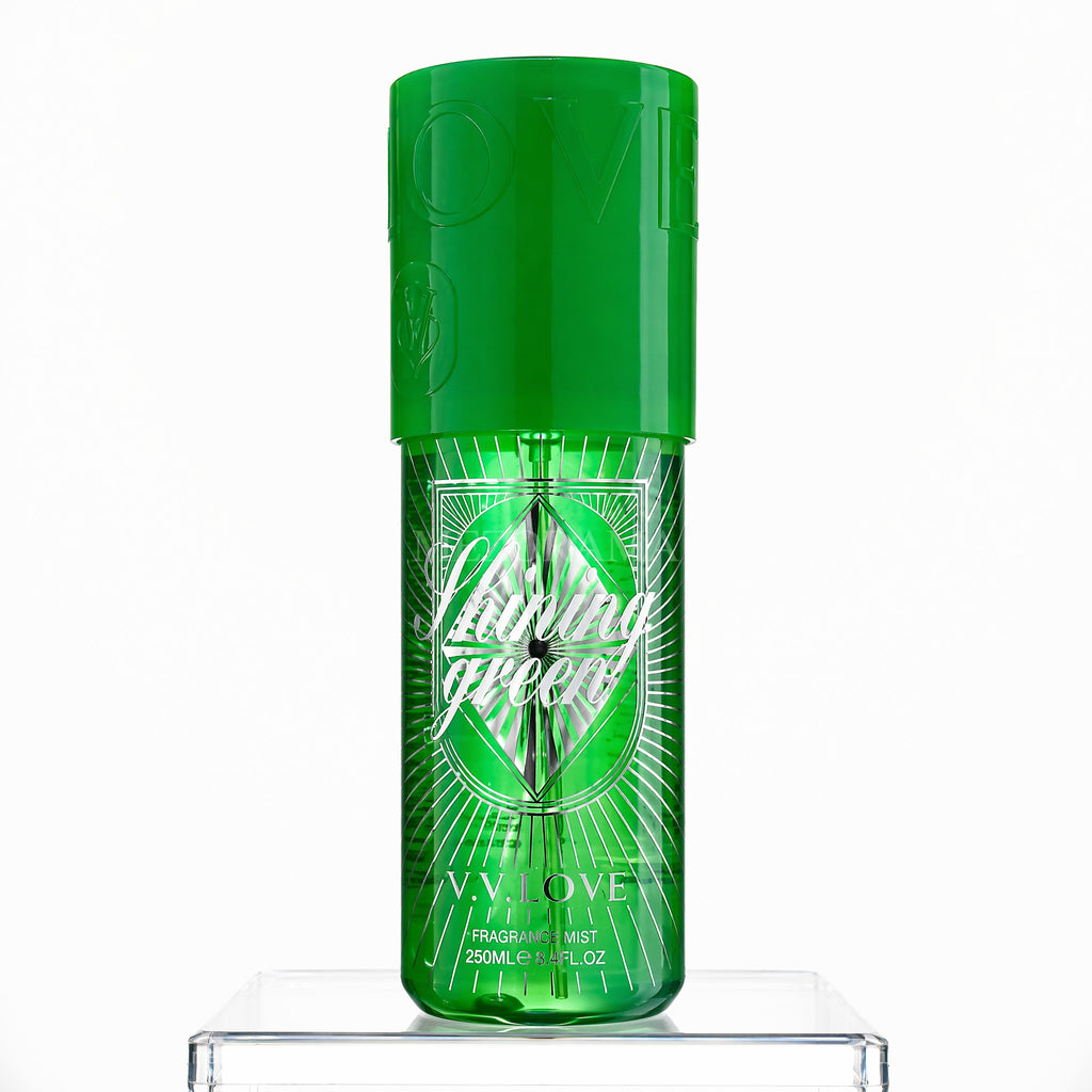 Fraîcheur vive et légère, V.V.LOVE, Shining Green, Brume parfumée pour le corps, 150ml