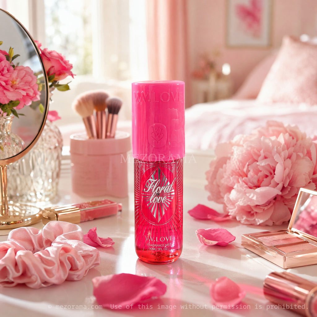 Fraîcheur florale quotidienne,V.V.LOVE, Floral Love, Senteur Florale, Brume corporelle, 150ml