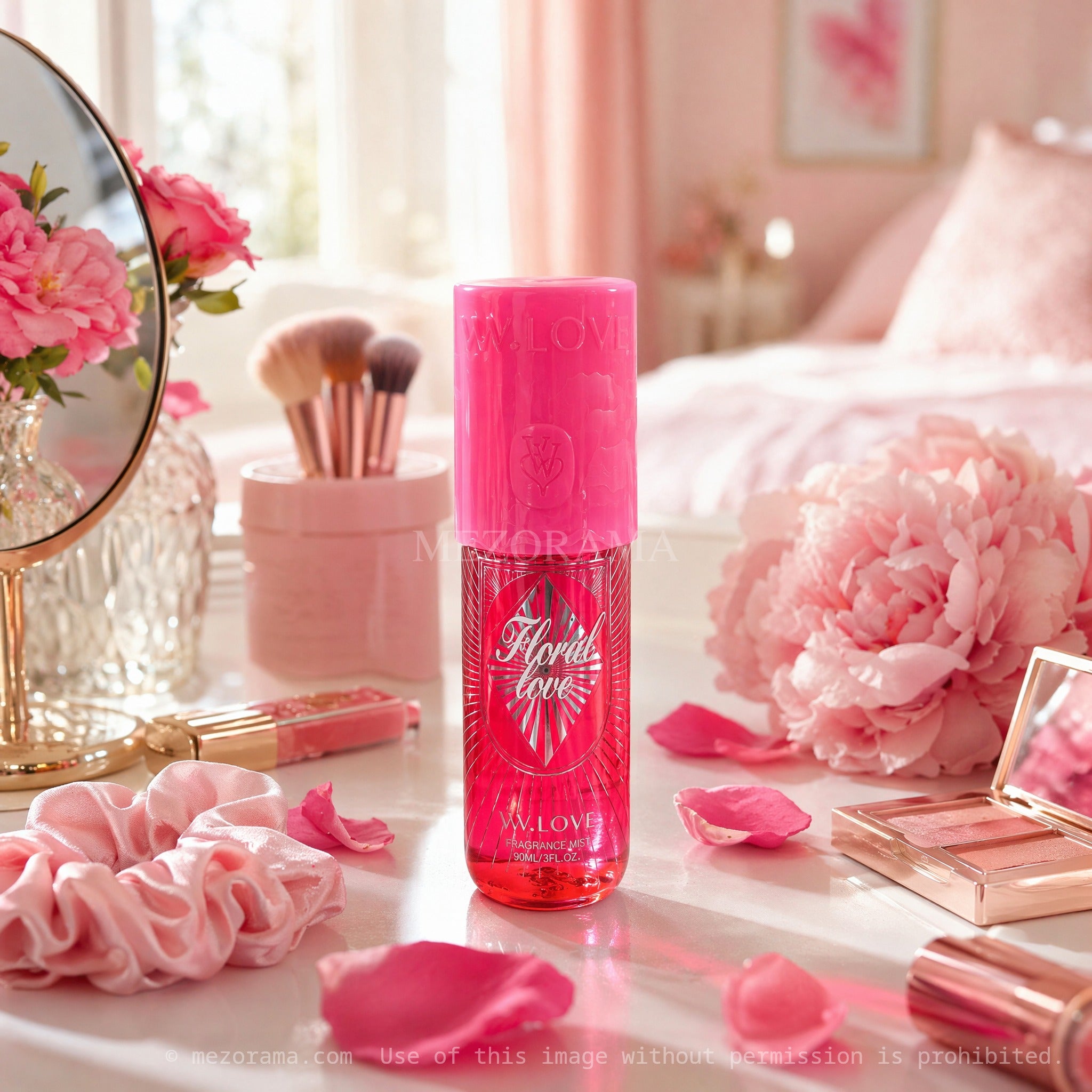 Fraîcheur florale quotidienne,V.V.LOVE, Floral Love, Senteur Florale, Brume corporelle, 150ml