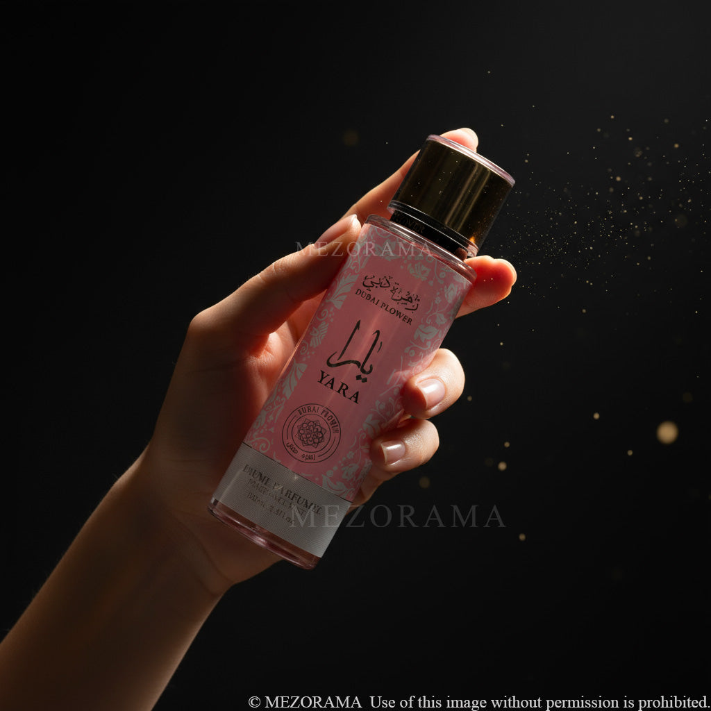 Élégance Douce Sophistiquée, YARA ROSE Brume Parfumée,  Corps et Cheveux, 250 ml