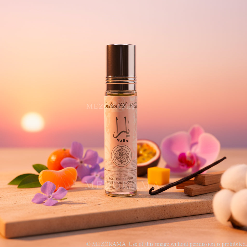 Parfum Longue Durée, Roll-on Parfum YARA ROSE, Huile Parfum Concentrée sans Alcool, 10 ml