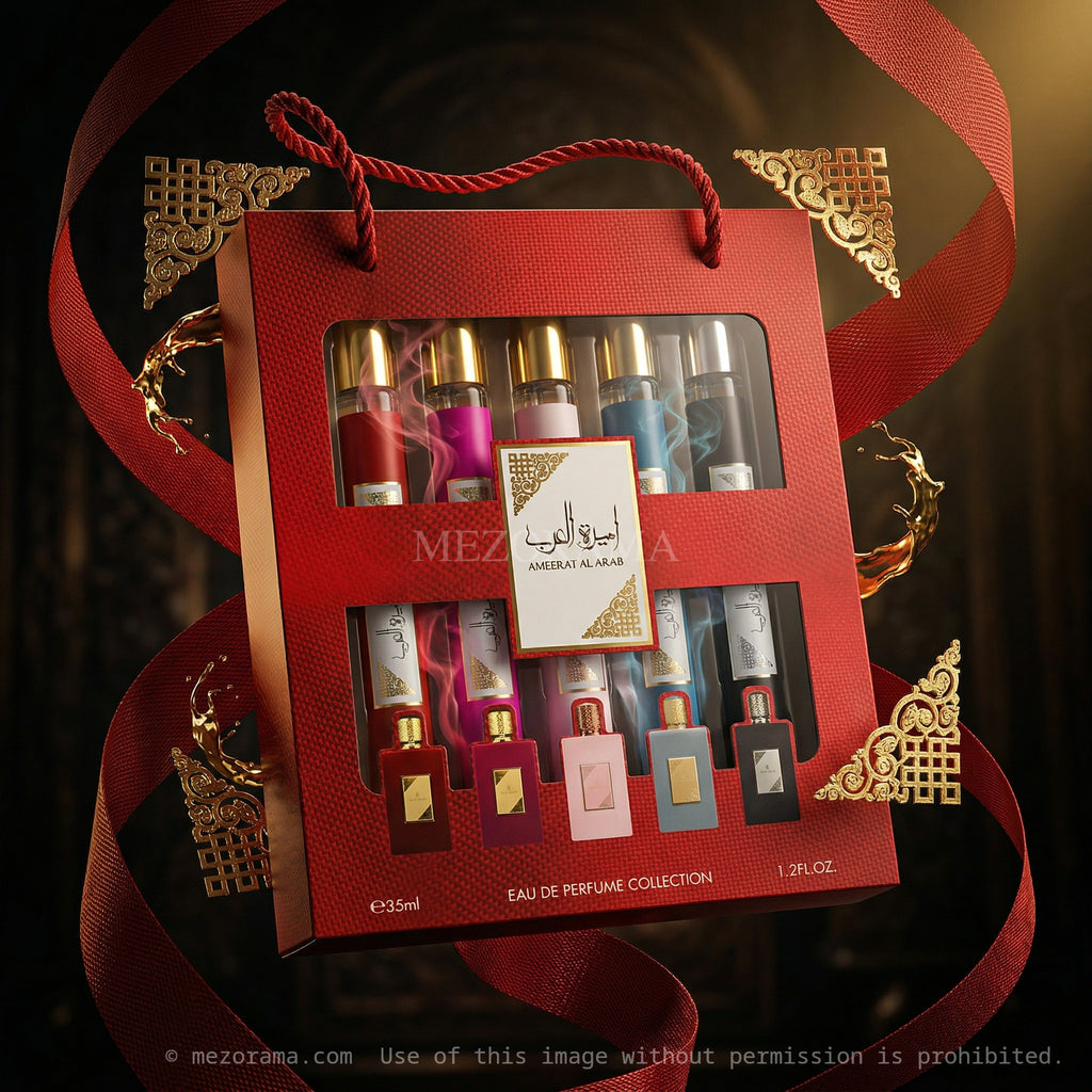 Coffret cadeau oriental, Ameerat Al Arab, Collection 5 pièces, Eau de parfum, 35ml