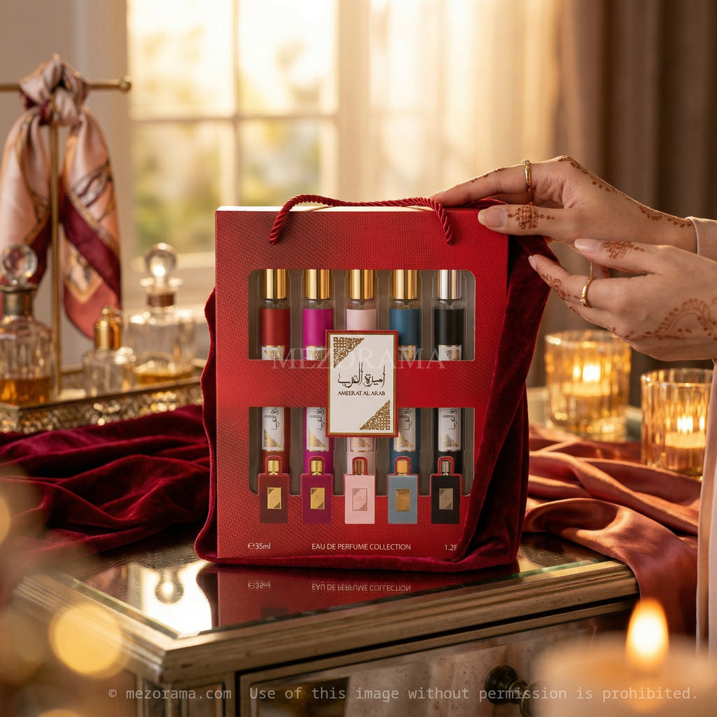 Coffret cadeau oriental, Ameerat Al Arab, Collection 5 pièces, Eau de parfum, 35ml