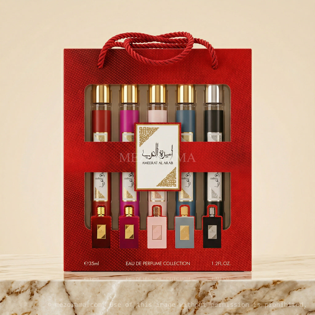 Coffret cadeau oriental, Ameerat Al Arab, Collection 5 pièces, Eau de parfum, 35ml