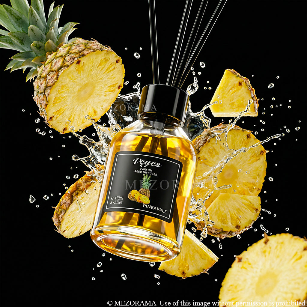 DIFFUSEURS   Ambiance Gourmande Intense, Diffuseur Veyes, Ananas, Parfum d'Intérieur Décoratif, 110ml