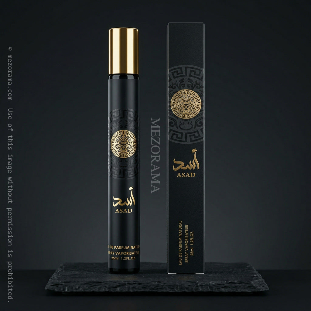 Parfum masculin format voyage, Asad black, Eau de Parfum, Vaporisateur, 35ml