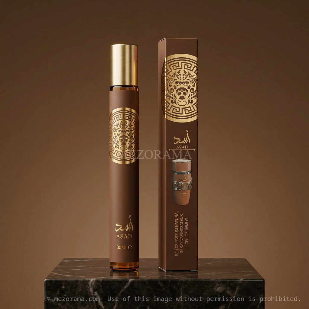 Élégance à emporter, Asad Brown, Eau de Parfum, Vaporisateur de voyage, 35ml
