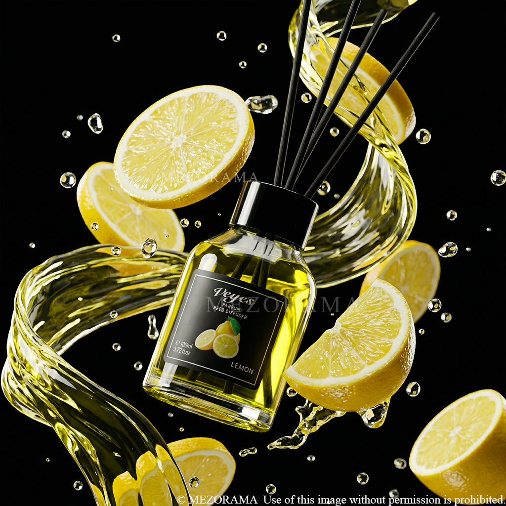 DIFFUSEURS   Ambiance Gourmande Intense, Diffuseur Veyes, Citron, Parfum d'Intérieur Décoratif, 110ml