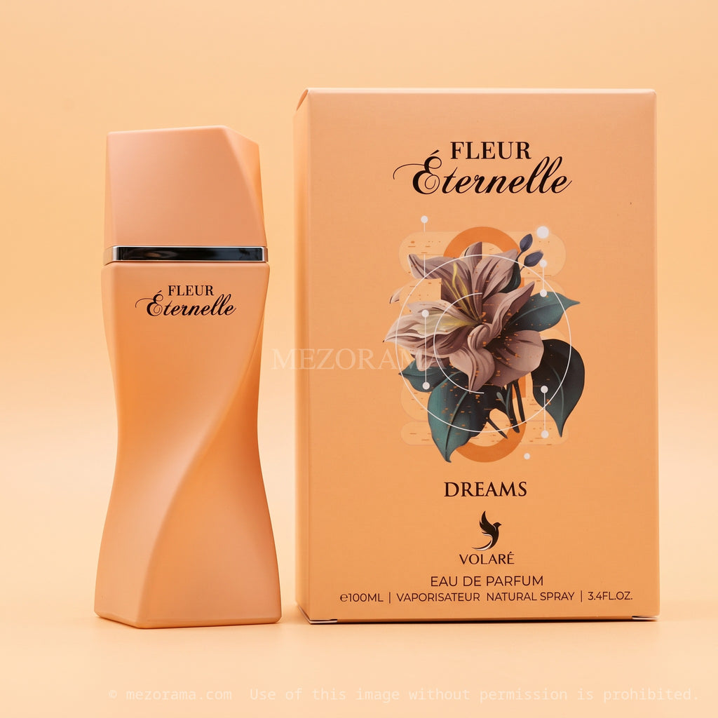 Douceur florale éternelle, Fleur Éternelle Dreams, Couleur Pêche, Eau de Parfum, 100ml