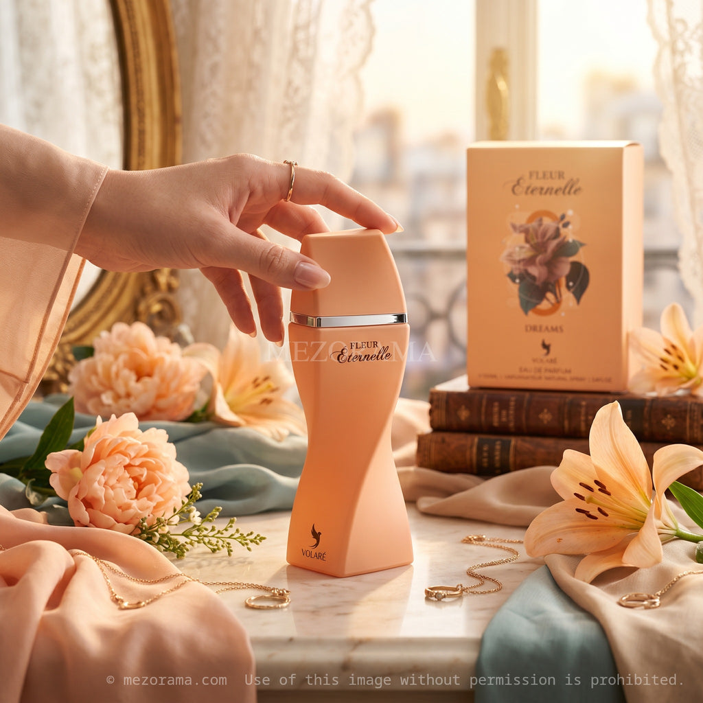 Douceur florale éternelle, Fleur Éternelle Dreams, Couleur Pêche, Eau de Parfum, 100ml