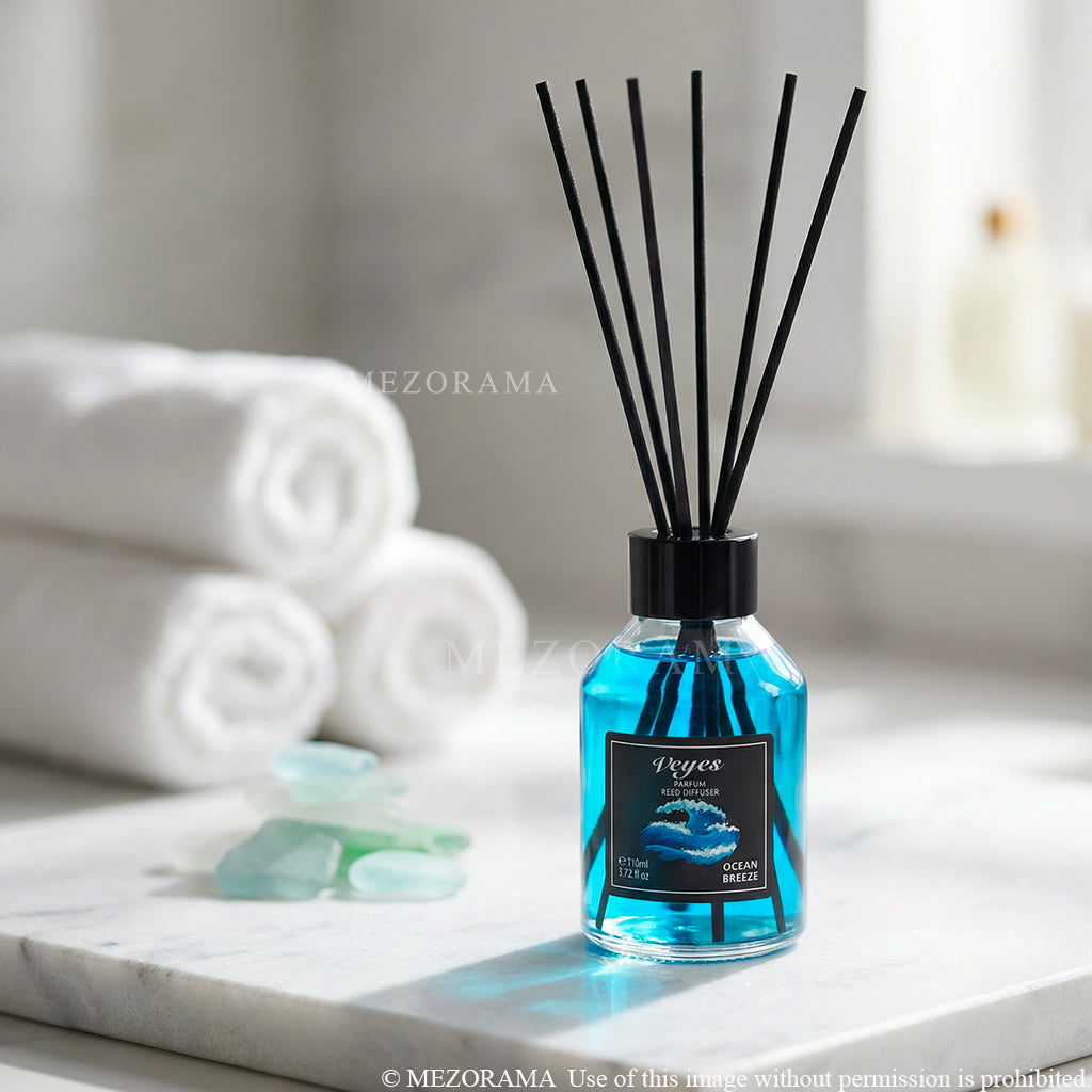 DIFFUSEURS   Ambiance Gourmande Intense, Diffuseur Veyes, Ocean Breeze, Parfum d'Intérieur Décoratif, 110ml
