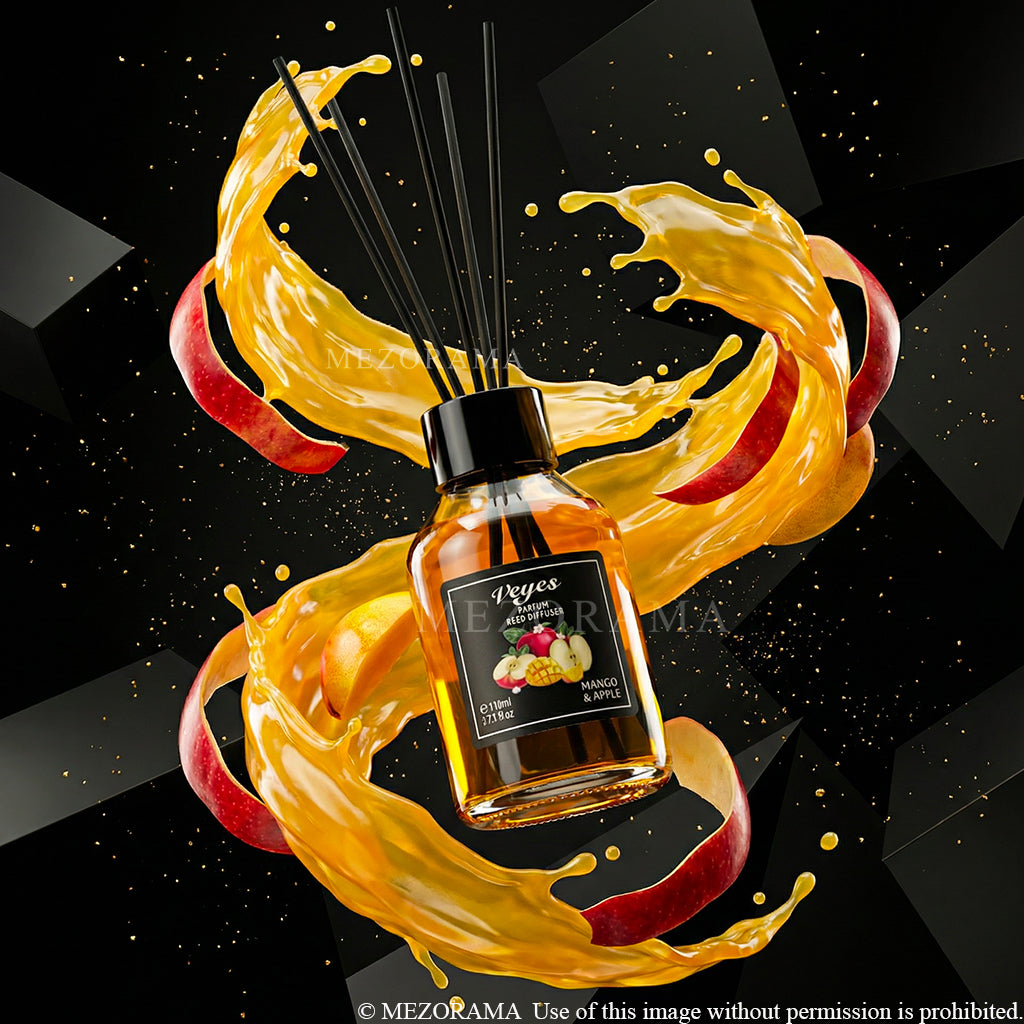 DIFFUSEURS   Ambiance Gourmande Intense, Diffuseur Veyes, Mangue & Pomme, Parfum d'Intérieur Décoratif, 110ml