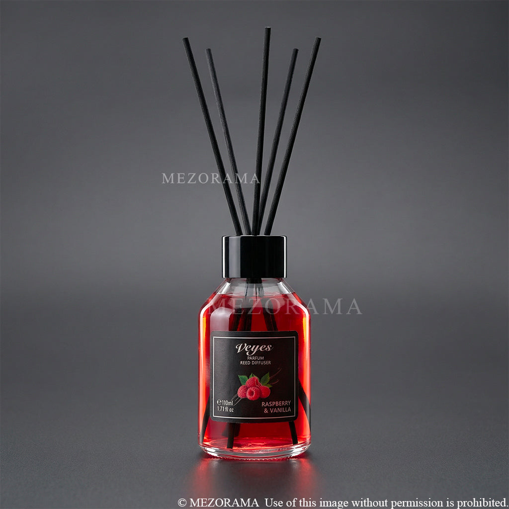 DIFFUSEURS   Ambiance Gourmande Intense, Diffuseur Veyes, Framboise & Vanille, Parfum d'Intérieur Décoratif, 110ml