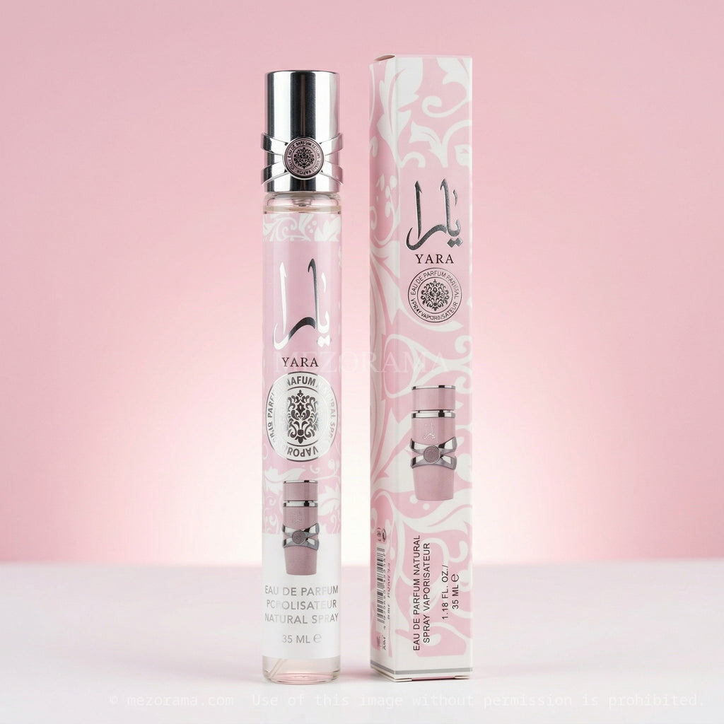 Sillage gourmand et sucré, Yara Rose, Eau de Parfum, Format voyage, 35 ml